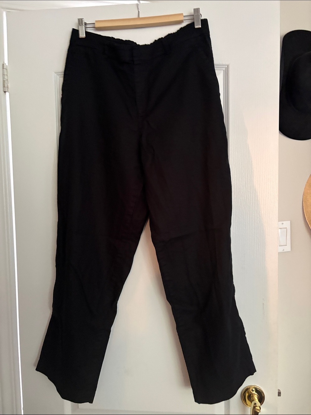 Uniqlo linen-cotton blend Black pants